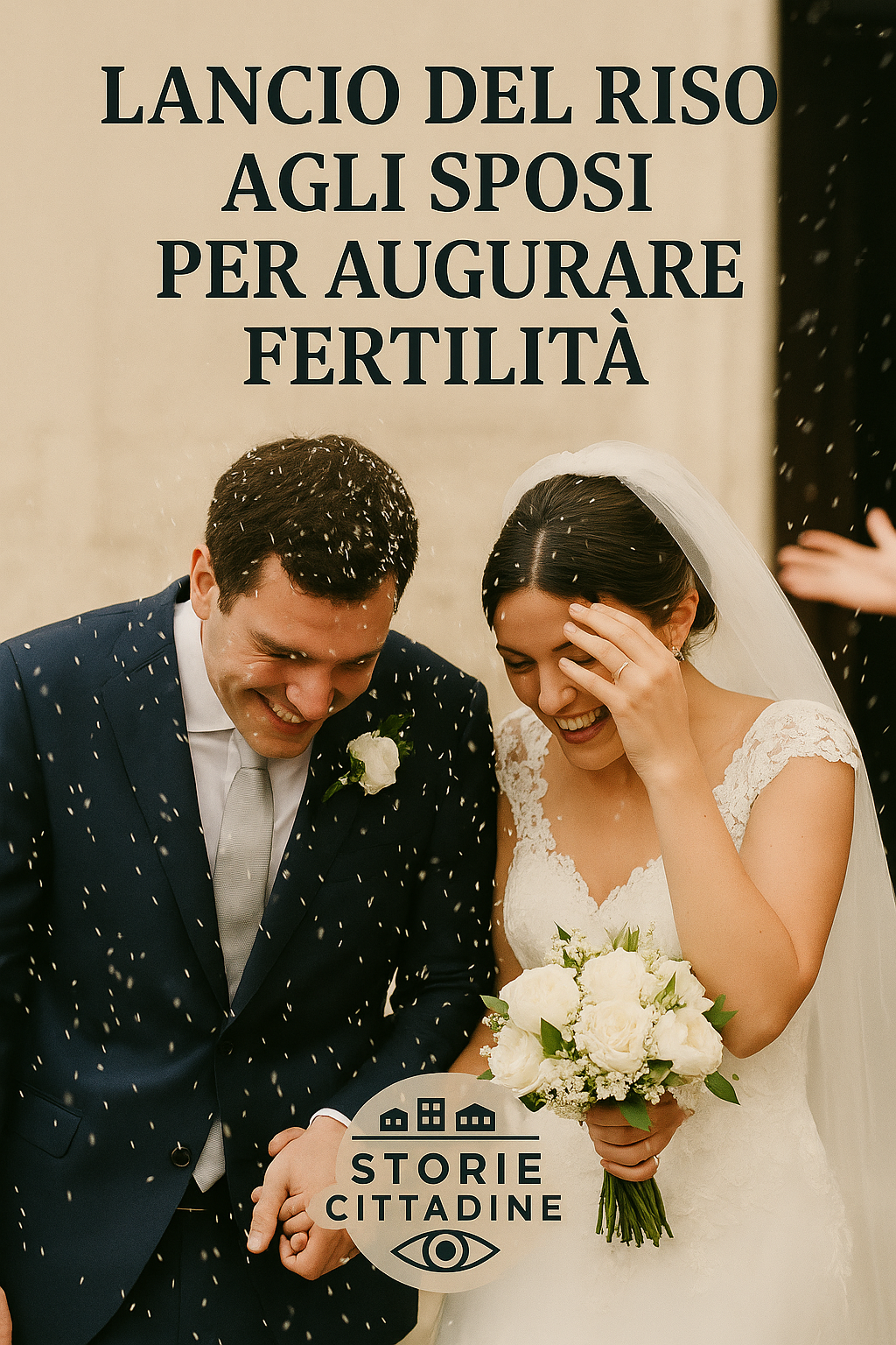 Lancio del riso agli sposi per augurare fertilità